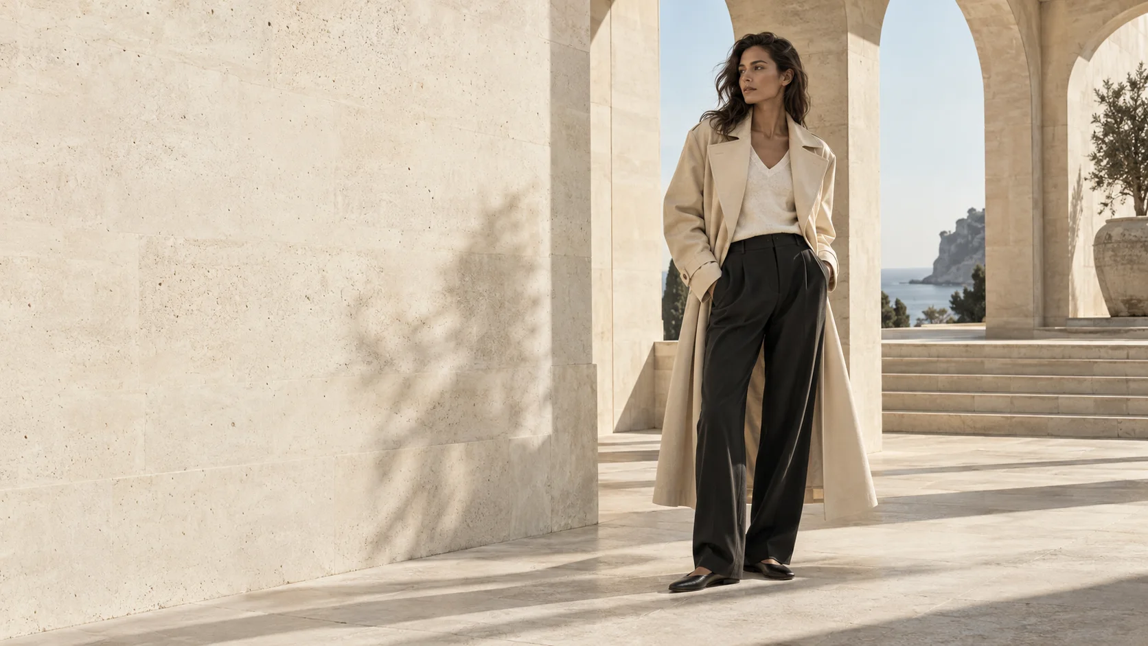 An original autumn editorial in warm neutral tones